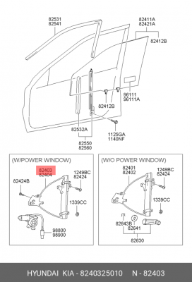 Подъемное устройство для окон 8240325010 HYUNDAI KIA