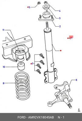 Амортизатор подвески AM92VX-18045-AB FORD