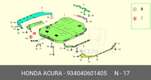 Болт крепления 934040601405 HONDA