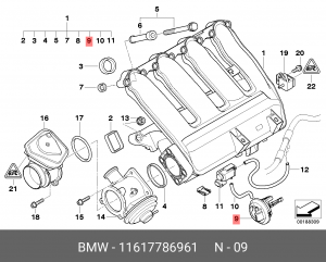 Карбюратор 11 61 7 786 961 BMW
