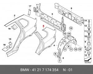 Крыло заднее 41 21 7 174 354 BMW