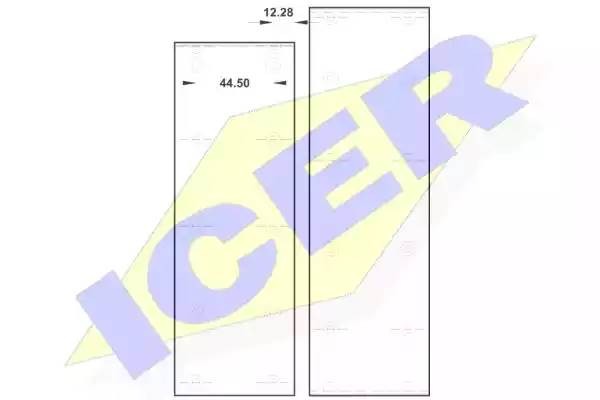 Комплект тормозных башмаков, барабанные тормоза 21536800 ICER
