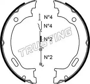 Комплект тормозных колодок, стояночная тормозная система 052129K TRUSTING