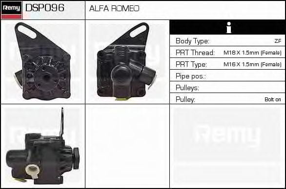 Гидравлический насос, рулевое управление DSP096 DELCO REMY