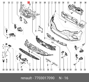 Деталь 7703017090 RENAULT