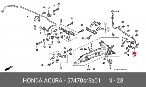 Датчик, частота вращения колеса 57470SR3A01 HONDA