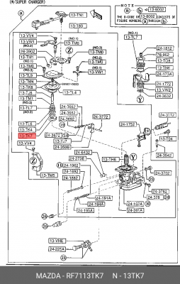 Плоская шайба RF7113TK7 MAZDA