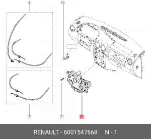 Панель управления климатом в салоне 6001547668 RENAULT