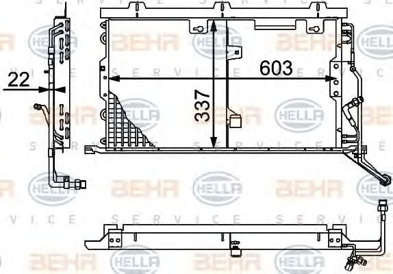 Конденсатор, кондиционер 8FC351037311 HELLA