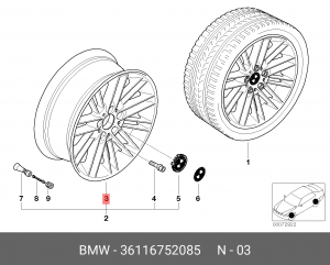 Диск колеса 36 11 6 752 085 BMW