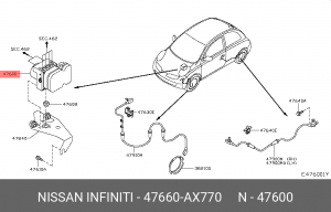Гидроагрегат, тормозная система 47660-AX770 NISSAN