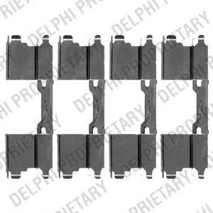 Комплектующие, колодки дискового тормоза LX0502 DELPHI
