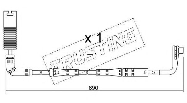 Сигнализатор, износ тормозных колодок SU.157 TRUSTING
