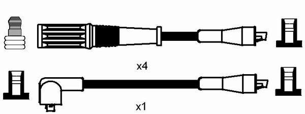 Ккомплект проводов зажигания 8502 NGK NTK