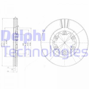 Тормозной диск BG3809 DELPHI