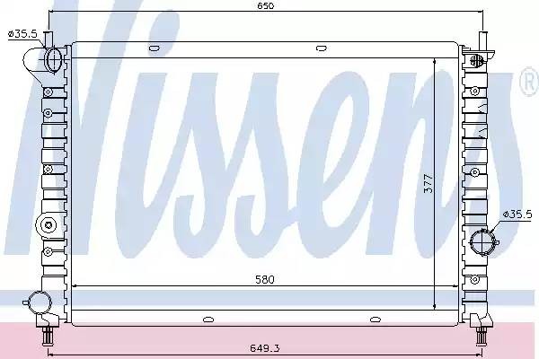 Радиатор, охлаждение двигател 68803 NISSENS