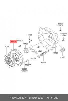 Нажимной диск сцепления 4120045200 HYUNDAI KIA
