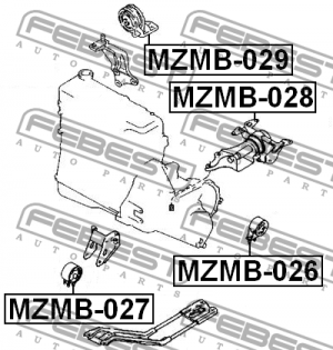 Подушка двигателя MZMB-026 FEBEST