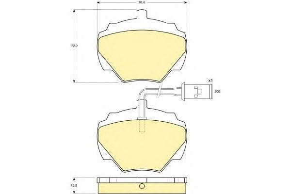 Комплект тормозных колодок, диско 6109766 GIRLING