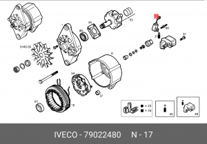 Конденсатор, система зажигания 79022480 IVECO