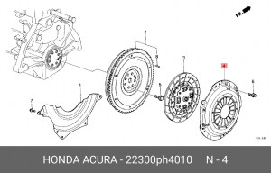 Нажимной диск сцепления 22300PH4010 HONDA