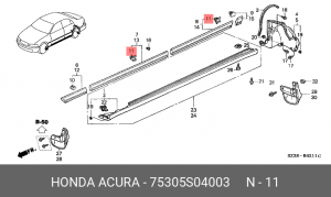 Клипса крепежная 75305S04003 HONDA