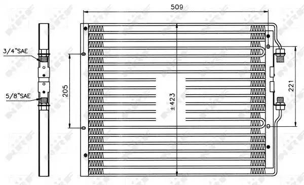 Конденсатор, кондиционер 35059 NRF