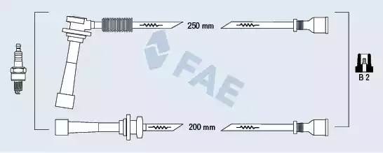 Ккомплект проводов зажигания 85145 FAE