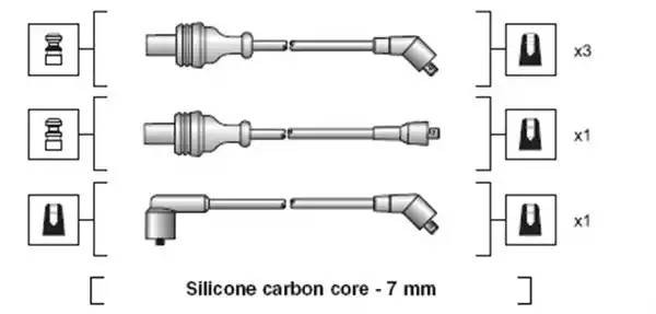 Ккомплект проводов зажигания 941318111016 MAGNETI MARELLI