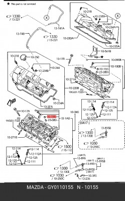 Уплотнительное кольцо, стержень кла GY01-10-155 MAZDA