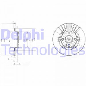Тормозной диск BG3509 DELPHI