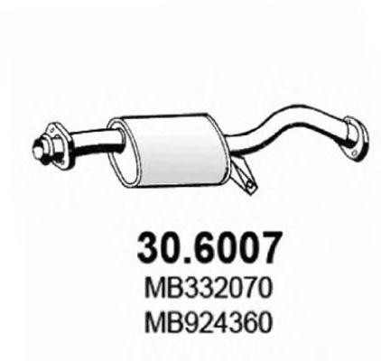Средний глушитель выхлопных газов 306007 ASSO