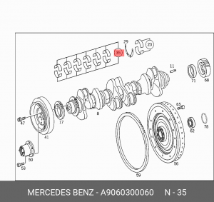 Вкладыши шатунные A9060300060 MERCEDES BENZ