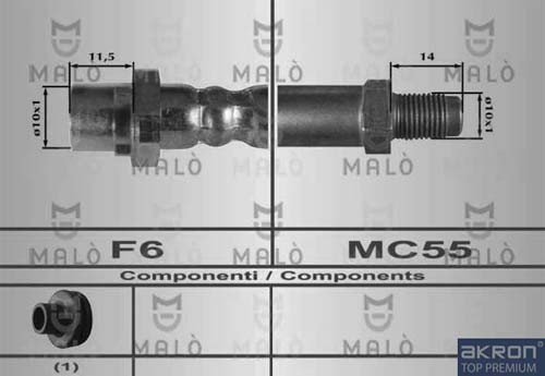 Тормозной шланг 80294 MALO