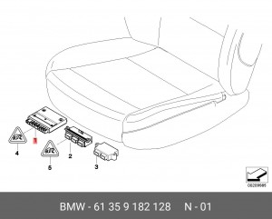 Блок управления сиденья 61 35 9 182 128 BMW