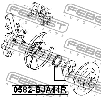 Ступица колеса 0582-BJA44R FEBEST