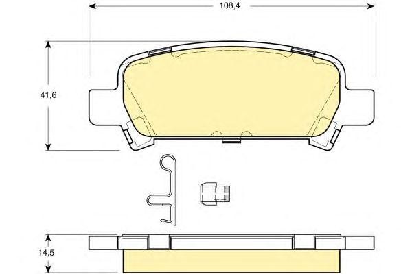 Комплект тормозных колодок, диско 6132239 GIRLING