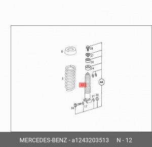 Амортизатор подвески A1243203513 MERCEDES BENZ