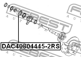Подшипник ступицы колеса DAC40804445-2RS FEBEST