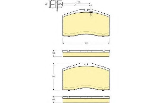 Комплект тормозных колодок, диско 6115069 GIRLING