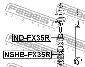 Пыльник амортизатора подвески NSHBFX35R FEBEST