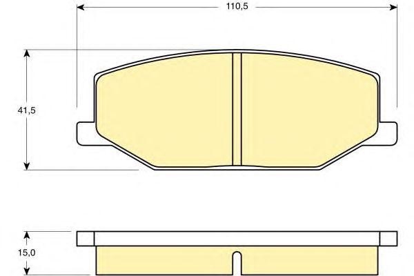 Комплект тормозных колодок, диско 6103839 GIRLING