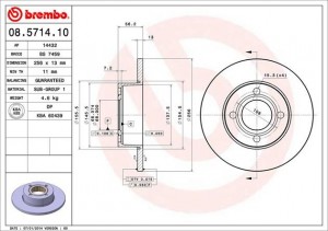 Тормозной диск 08.5714.10 BREMBO