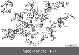 Фильтр для охлаждающей жидкости 1901776 IVECO