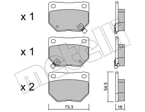 Комплект тормозных колодок, диско 22-0501-0 METELLI