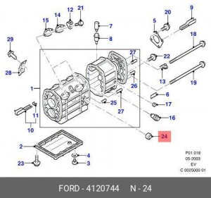 Заглушка ГБЦ 4120744 FORD