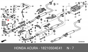 Выпускной трубопровод 18210S04E41 HONDA