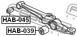 Сайлентблок HAB-045 FEBEST