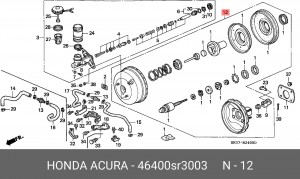Усилитель тормозной системы 46400SR3003 HONDA