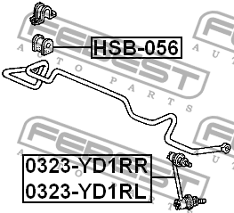 Стойка стабилизатора 0323-YD1RL FEBEST